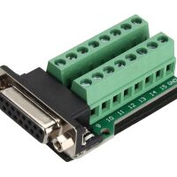 D-SUB DB15 DA-15 connector female met schroef terminals